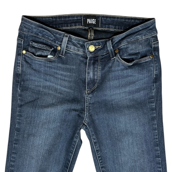 PAIGE Verdugo Ankle Skinny Jeans Dark Blue Stretch Mid Rise sz 28 x 27 Inseam - Picture 6 of 10